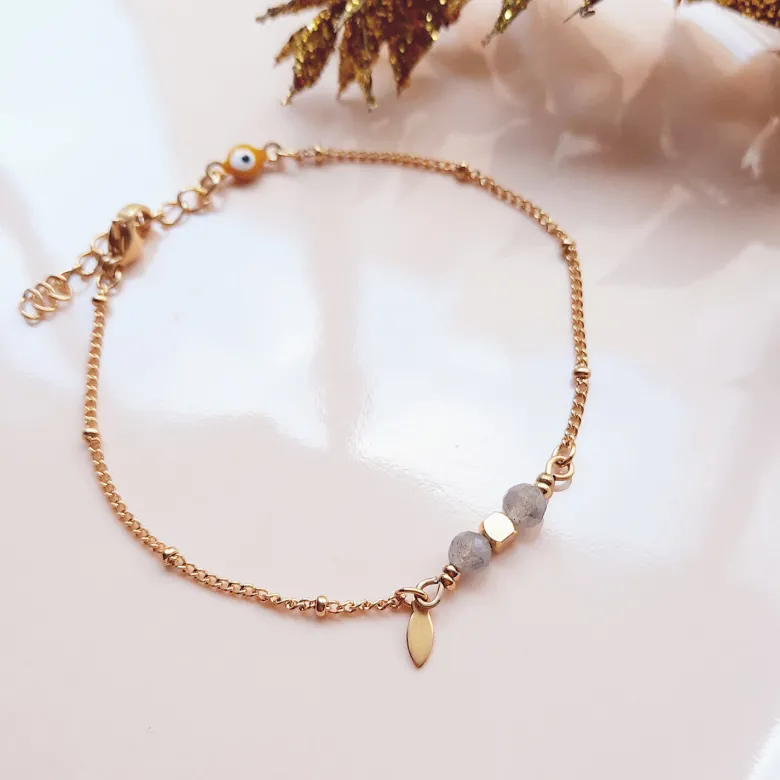 Bracelet protection comète labradorite