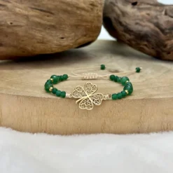 Bracelet trèfle en avanturine