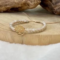 Bracelet vitalité tressé pierre de lune
