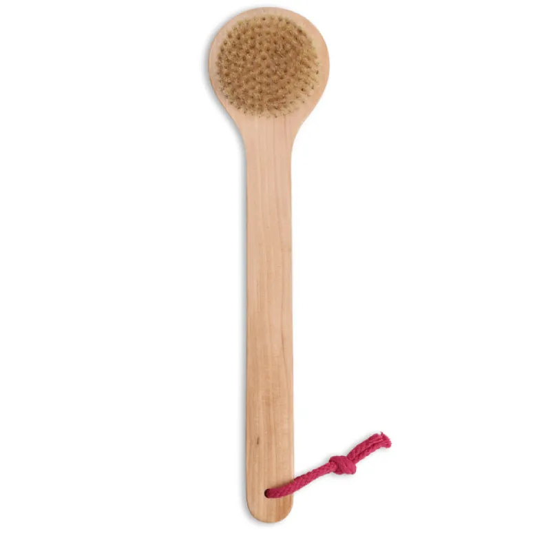 Brosse de bain poils naturels à manche long