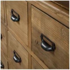 Buffet en bois recyclé 18 tiroirs - miramas
