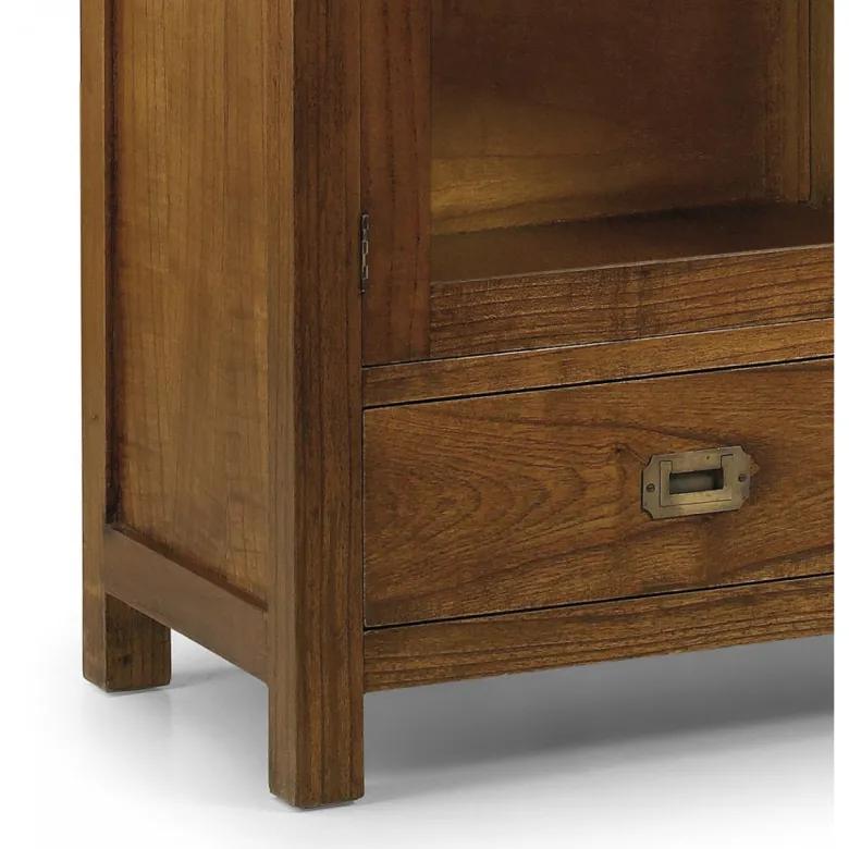 Buffet 6 tiroirs bronze bois marron -