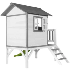 Cabane blanche sur pilotis lodge xl - s