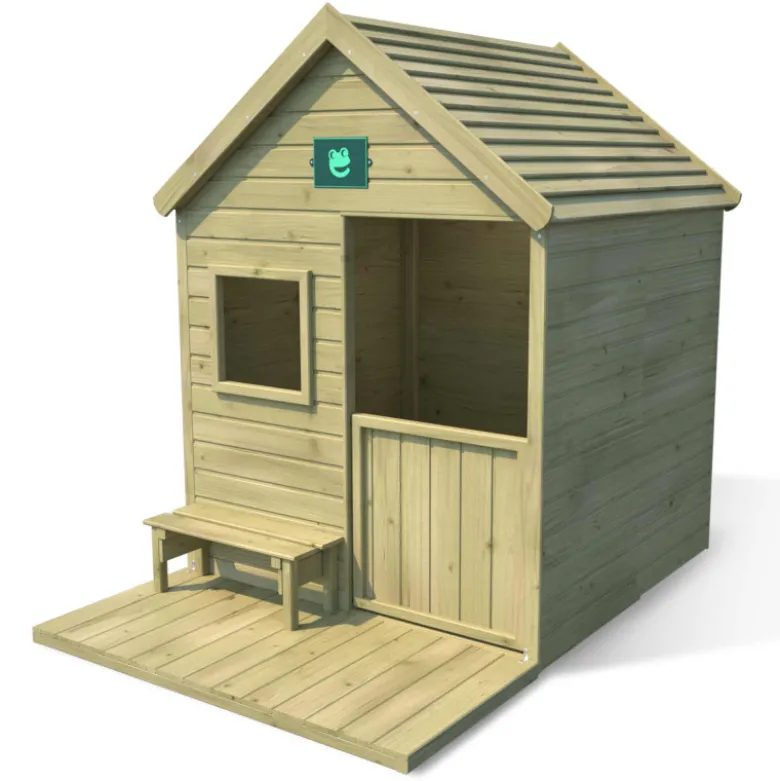 Cabane en bois traité avec terrasse et b