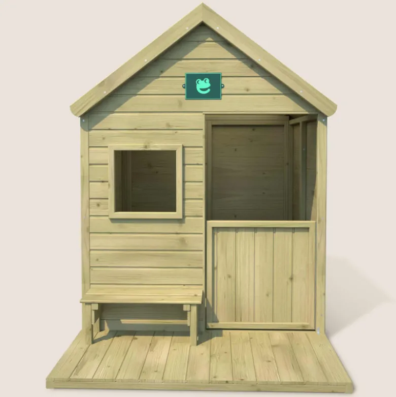 Cabane en bois traité avec terrasse et b