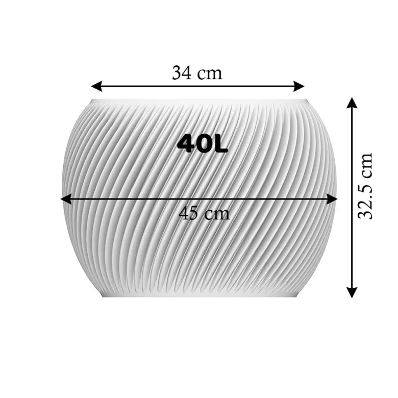Cache-pot design spirilus or