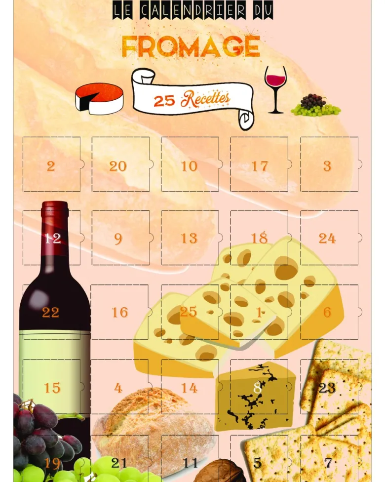 Calendrier avent fromage 25 recettes