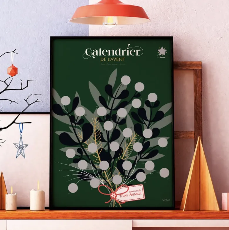 Calendrier de l'avent à gratter - couple