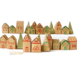 Calendrier de l'avent - village kraft