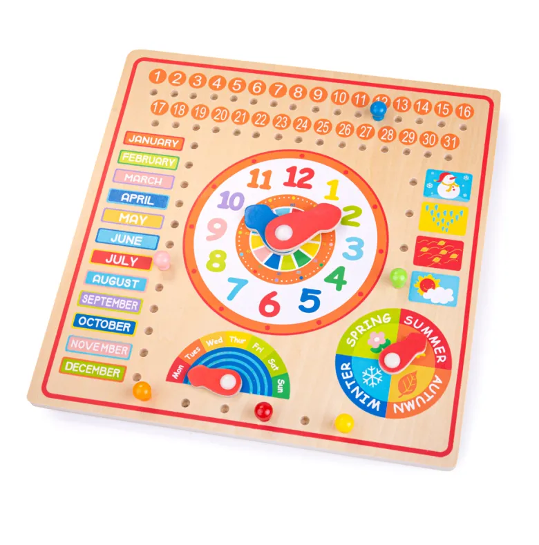 Calendrier mural en bois