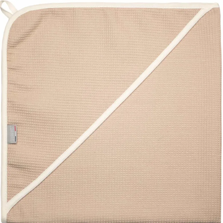 Cape de bain bébé nid d'abeille coton