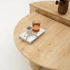 Carlow table basse ronde design en bois