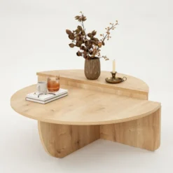 Carlow table basse ronde design en bois