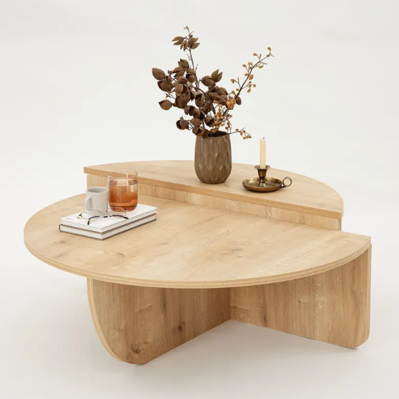 Carlow table basse ronde design en bois