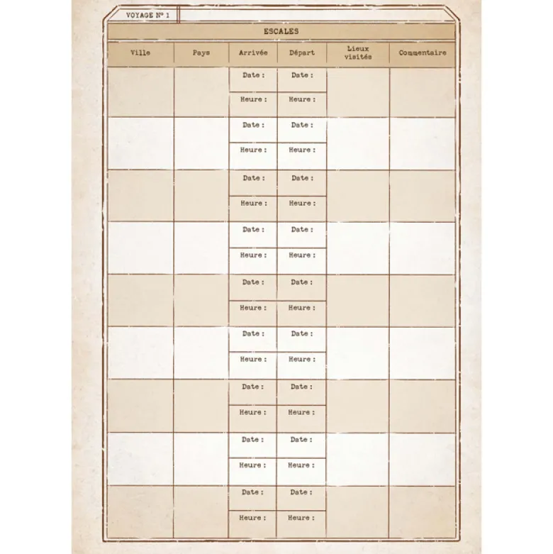 Carnet de voyage train