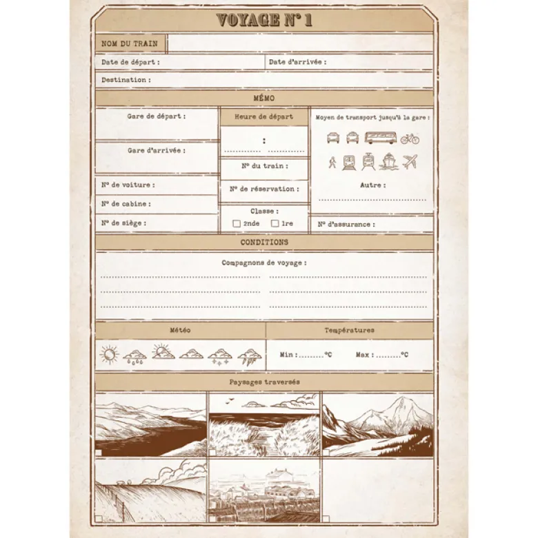 Carnet de voyage train