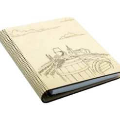 Carnet en bois vignoble