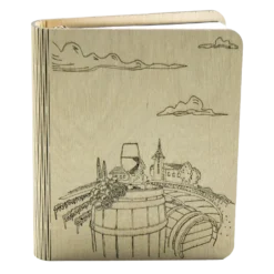 Carnet en bois vignoble