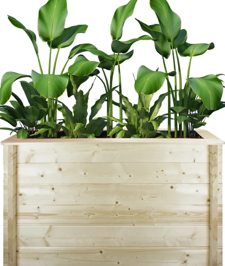 Carre potager exterieur bois - 118x38xh69 cm