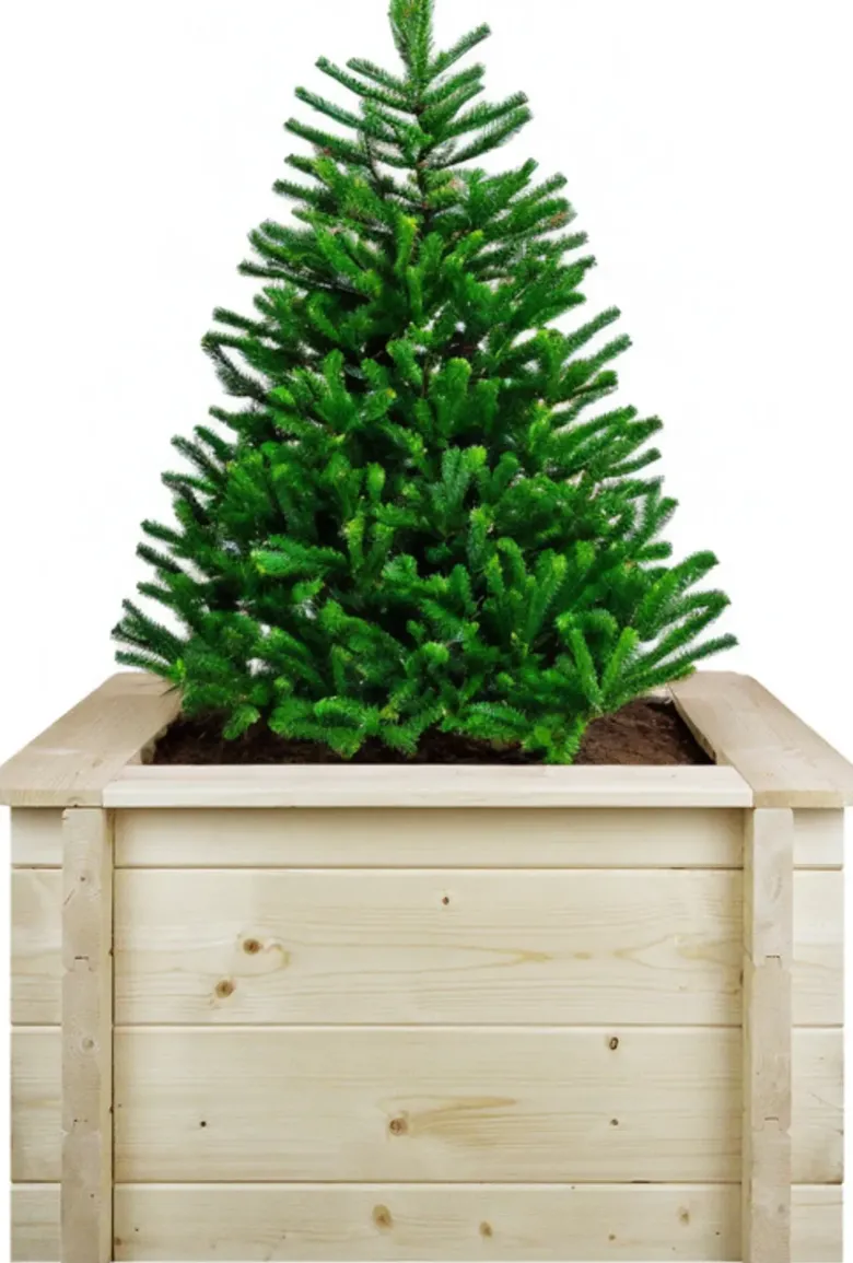 Carre potager exterieur bois - 58x58xh35 cm