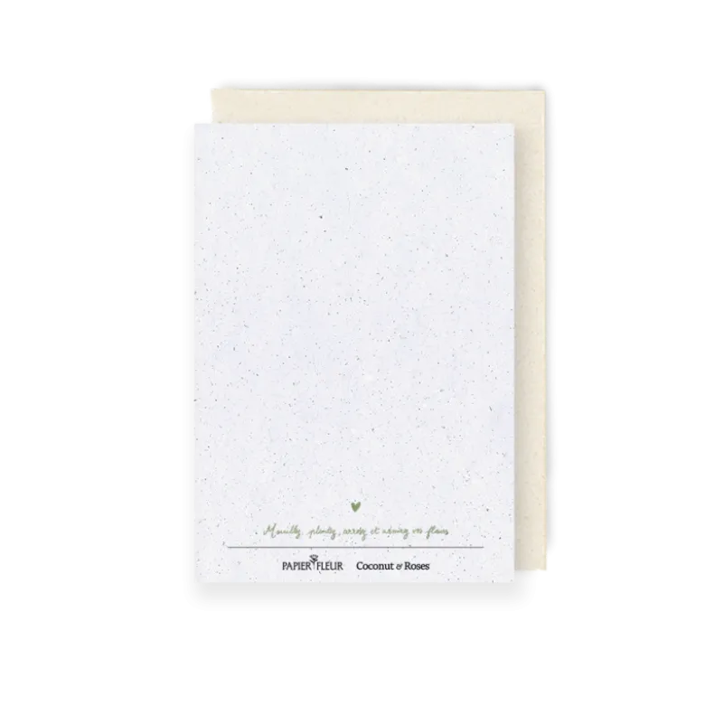 Carte à planter, douce pensée “bonne année” vert