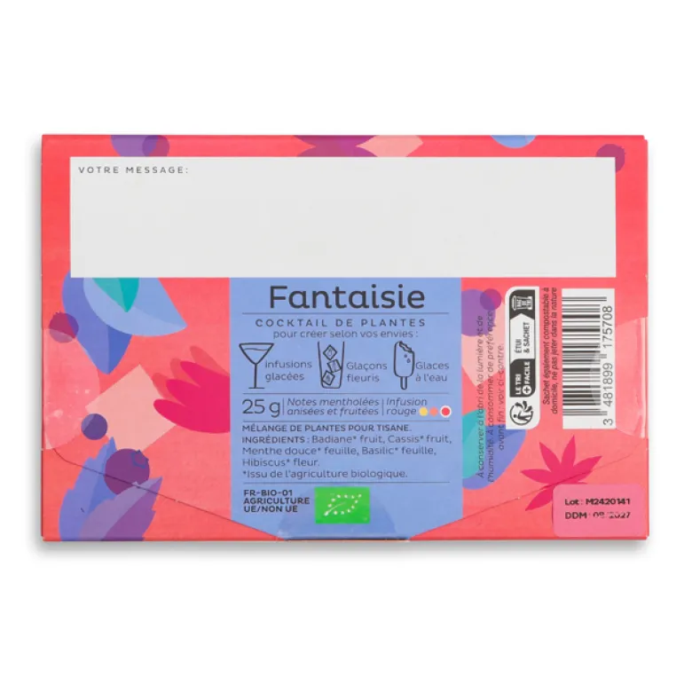 Carte postale infusion glacée Fantaisie