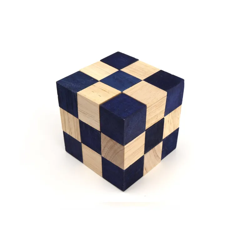 Casse-tête le cube serpent m bleu