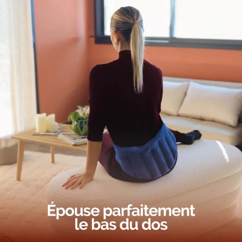 Ceinture chauffante pour lombaires Bleu