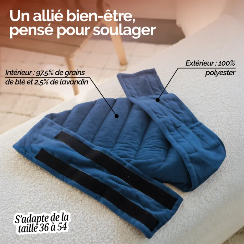 Ceinture chauffante pour lombaires Bleu