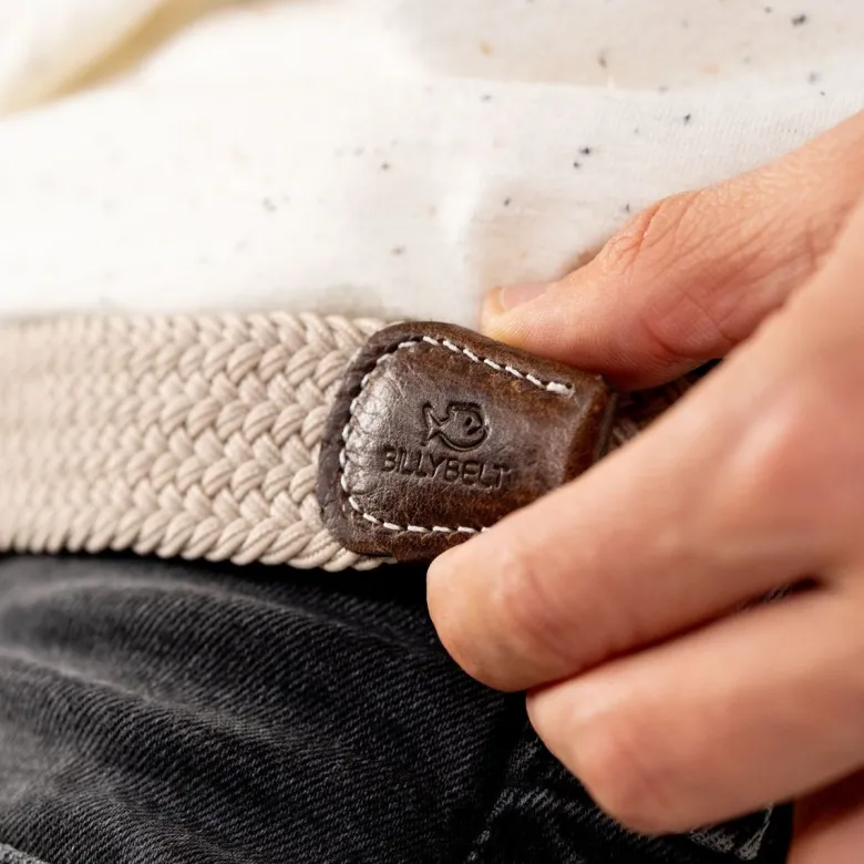 Ceinture tressée beige sable - t2