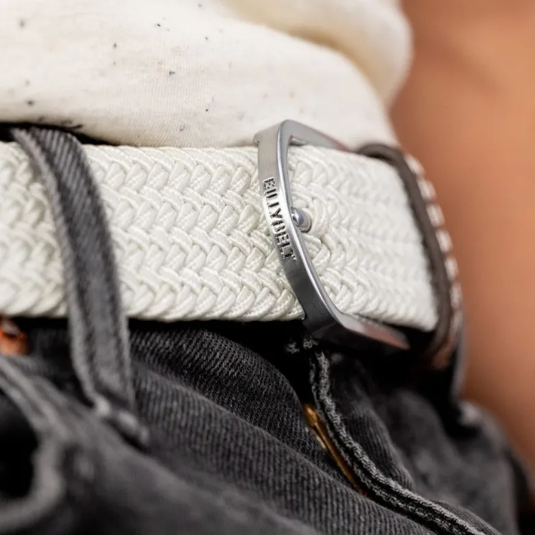 Ceinture tressée blanc coco - t1