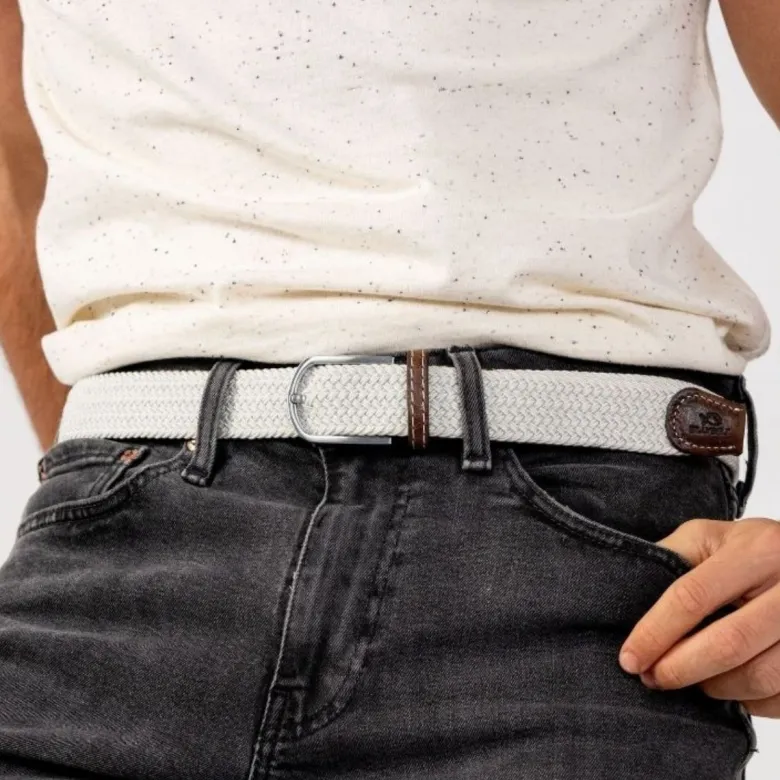 Ceinture tressée blanc coco - t2