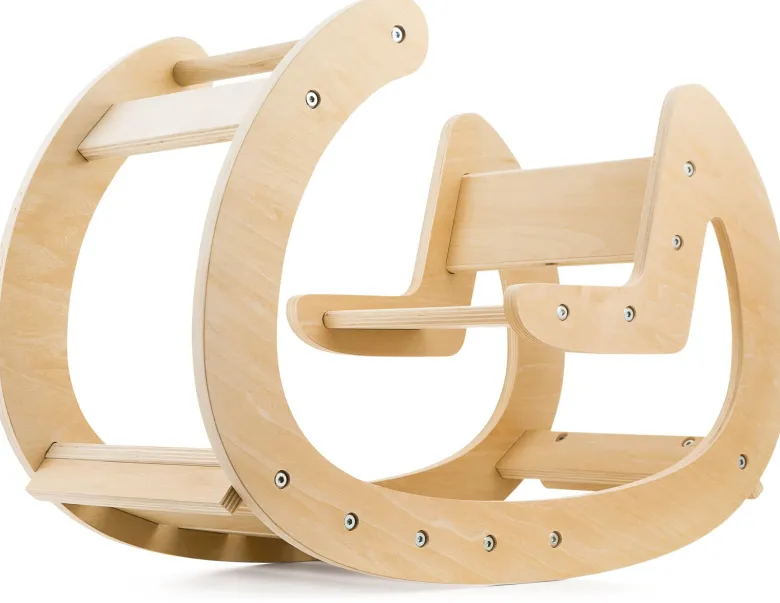 Chaise à bascule bois, charge max 25 kg