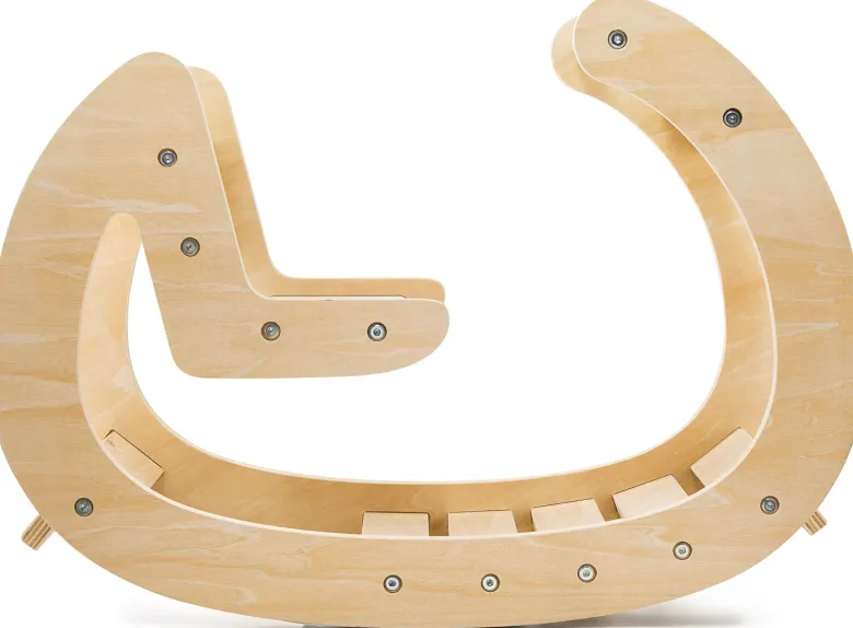 Chaise à bascule bois, charge max 25 kg