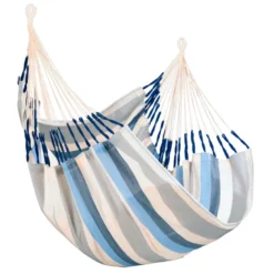 Chaise hamac simple Cumbia Outdoor comfort La Siesta bayadère bleu