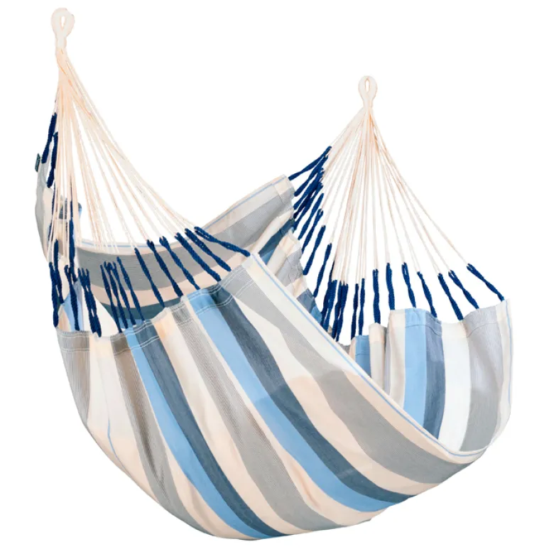 Chaise hamac simple Cumbia Outdoor comfort La Siesta bayadère bleu