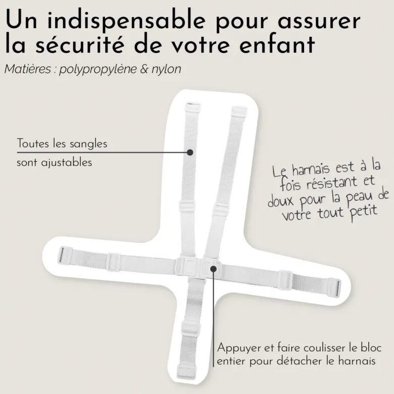 Chaise haute bébé pliable étoile colorée