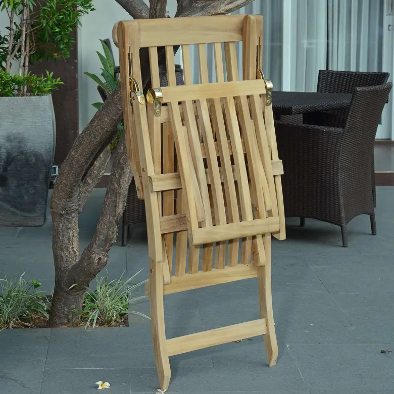 Chaise longue en teck massif bahia