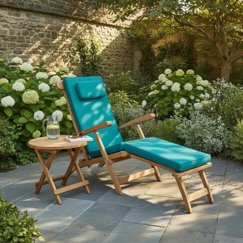 Chaise longue en teck massif bahia