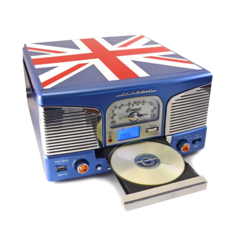 Chaîne hifi rétro platine vinyle multifo