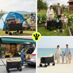 Chariot de transport pliable HyperMotion XL 200 L