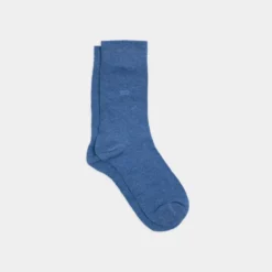 Chaussettes en bambou bleu jean chiné