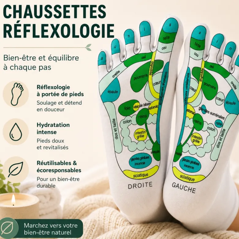 Chaussettes hydratantes réflexologie