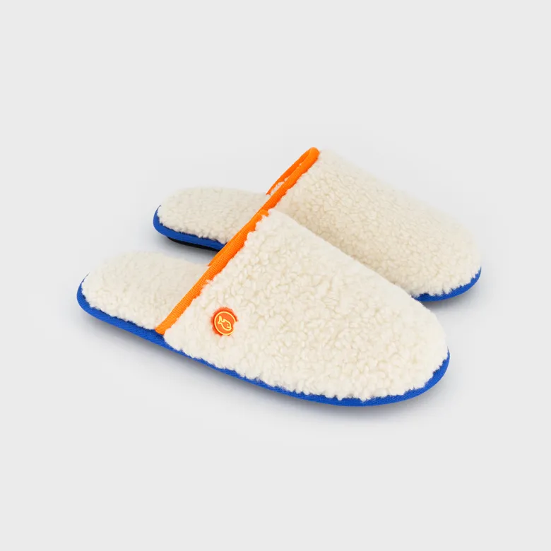 Chaussons en sherpa orange t38-39