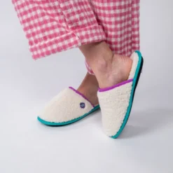 Chaussons en sherpa violet t36-37