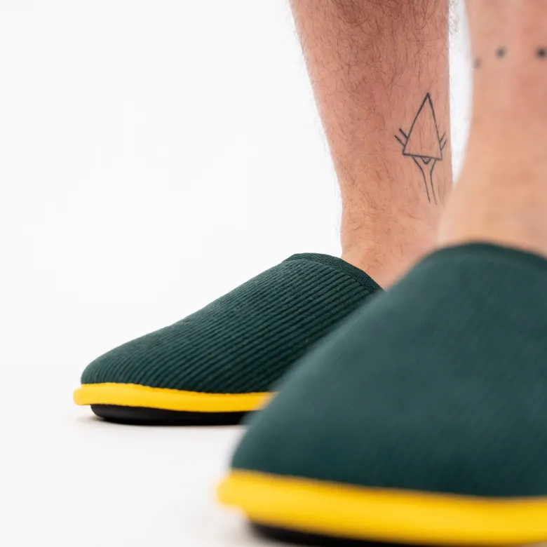 Chaussons en velours vert t40-41