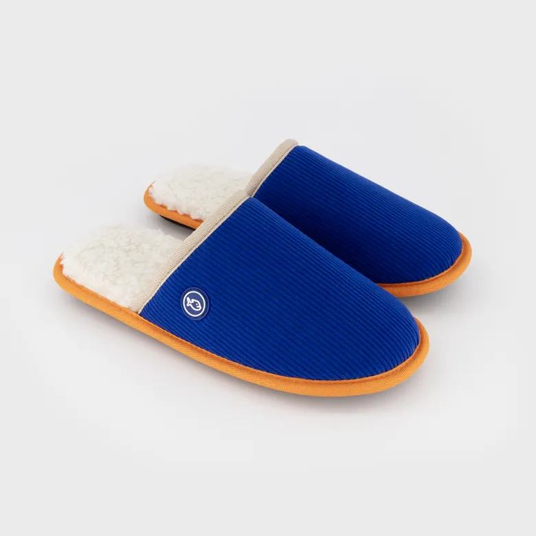 Chaussons velours bleu électrique t40-41
