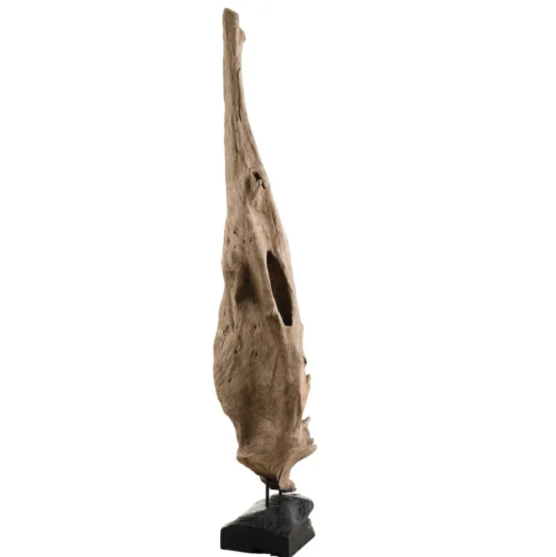 Clara - objet décoration bois teck branche naturelle 'l'