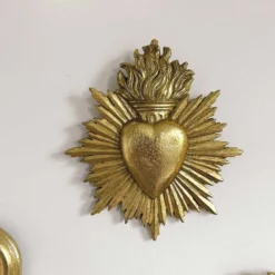 Coeur ex-voto grand modèle doré