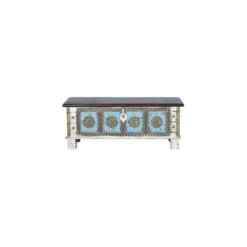 Coffre bronze bois multicolore -